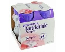 Nutridrink Compact Proteïne Aardbei Shake - 4 x 125 ml - Drinkmaaltijd