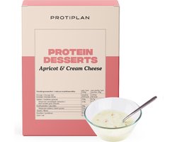 Protiplan | Dessert Roomkaas Abrikoos | 7 x 25 gram | Heerlijk koolhydraatarm toetje of tussendoortje | Geschikt voor ieder dieet