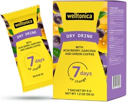 Welltonica - afslanken - afvallen - snel afvallen - vetverbrander - sachets - 7 dagen kuur - Garncinia - Acai Berries - Burdock Root - L-Carnitine