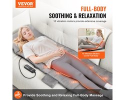 Amalee - Full body massage kussen - 5 massage modes - Met warmte - Met timer - Zachte en comfortabele stof - ont stressen van het lichaam