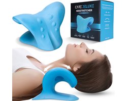 Care Deluxe Nekstretcher incl. Gezonde Houding Gids - Massagekussen - Nekmassage apparaat - Neck releaser - Massage apparaat - Postuur corrector - Blauw