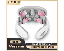 CL CHLIN® Smart Neck massage apparaat -Puls massage - Slimme elektrsiche nek massageapparaat - beter bloedcirculatie - pijn verlichten - Deep massage - hot compress - massage apparaat