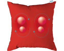 Comfy massagekussen | rood | massage apparaat met infrarood warmtefunctie | adapter voor auto