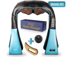 D'AZ - Massagekussen - Draadloos - Massagekussen Shiatsu - Nekmassage apparaat - Blauw