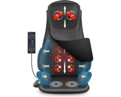 Geüpgraded Shiatsu Massagekussen Met Warmte - Full-Body Massagekussen Voor Rug - Nek En Schouders - Met Compressie- En Trillingsmassage - Ideaal Cadeau