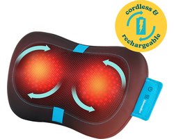 HoMedics Draadloze Shiatsu Massagekussen met Warmte SP50H - Geschikt voor de Nek, Schouders, Rug, Hamstrings en Benen - Massage Apparaat - USB C