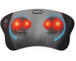 HoMedics elektrisch Shiatsu massage kussen met warmte functie - Zwart