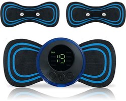 LifeLoom Spierstimulator - Vlindermassage - incl. 3 massage pads - USB Oplaadbaar - Nek Massage - Draagbare Mini EMS Massage voor Nek Rug Taille Armen Benen Pijn - Gemakkelijk Gebruik thuis