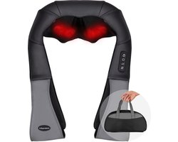 Lifeproducts Shiatsu Massagekussen - Elektrisch Nekmassage Apparaat - Massage Apparaten - Nek en Schouder Massage Apparaat - Massageapparaten met Infrarood Verwarming - Met Carrybag