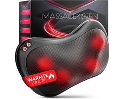 Massagekussen - Nekkussen met Warmte Functue - Shiatsu - Draadloos - Oplaadbaar