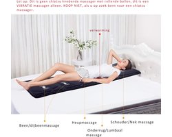 Massagemat Met Warmtefunctie - Elektrisch Full-Body Massagestoelkussen Met Trillingsmassage - Ontspannend Massagekussen Met Verwarming