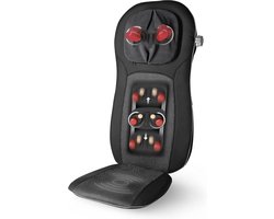 Massagestoelkussen - Massagestoel - Massagezitkussen met Vibratie - Automatische Uitschakeling - Instelbare Nekmassage - 3 Intensiteiten - Shiatsu Massagekussen