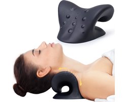 Neckstretcher - Nek Massage Kussen - Massage voor Nek - Nek Massage Apparaat - zwart