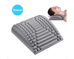 Spinepal Rugstrekker - Nekstretcher - Rugstrecther - Rugkussen - Rug En Nek - Strecther - Massageapparaat - Back - Massage - Rugmassage - Rugpijn Verlichten - Spine Pal - Voor Rug De TV - Grijs