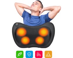 Tavaro Draadloos Massagekussen Met Verwarming - Massageapparaat - Zwart