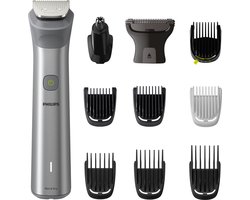 Philips All-in-One Series 5000 - MG5930/15 - 11-in-1 - Multigroom - Baardtrimmer - Voor baard, lichaam en haar - Lichtgrijs