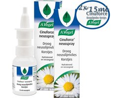 A.Vogel Cinuforce neusspray droog neusslijmvlies korstjes -2x  15 ml -Verzorging van het neusslijmvlies