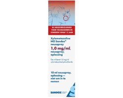 Sandoz Neusspray Xylometazoline 1.0mg/ml - 1 x 10 ml