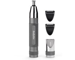 BaByliss Super-X Metal Series Precisietrimmer E116E - Neustrimmer, wenkbrauwtrimmer - incl. 2 opzetkammen