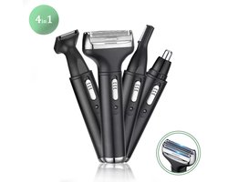 BEAUBY 4 IN 1 TRIMMER - Multifunctioneel - Haartrimmer - Neustrimmer - Baardtrimmer - 4 opzetstukken - Wenkbrauw trimmer - Draadloos - Scheerapparaat