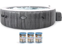 Draagbare Opblaasbare 6 Persoon Ronde Hot Tub met Bubbel Jets en Waterfilter Systemen