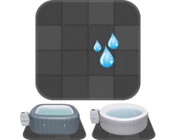 Hot Tub Mat 85 x 85 inch - Opblaasbare Beschermende Pad voor Indoor en Outdoor Gebruik - Absorberende Vloeren Protector met EVA Foam Padding