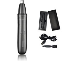 Modito 2-in-1 Neustrimmer Pro - Oortrimmer - Waterbestendig - Mannen & vrouwen - Draadloos - Oplaadbaar - Zwart