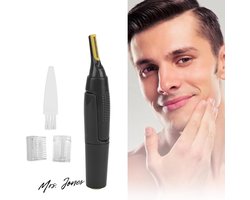 Mrs. Jones Elektrische Trimmer voor Mannen Gezichtshaartrimmer Afneembare Wasbare Snijkop Dubbele Messen Geluidsarme Ontharingsmachine Nose Ear Eyebrow Trimmen .