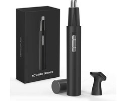 Neus- en Oorhaartrimmer - USB oplaadbare neushaartrimmer - Incl. bakkebaarden trimmer - Professioneel - Pijnloos  - Waterdichte Mesjes - Dubbele Rand voor Eenvoudige Reiniging - Zwart