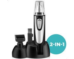 Neustrimmer - 2 in 1 Neus en Oortrimmer – Neushaartrimmer - Oorhaartrimmer – Baardtrimmer - Dames en Heren – Draadloos – Grooming