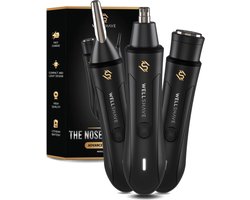 Wellshave 3 in 1 Neustrimmer Advance - All In One Wenkbrauw en Oorhaar trimmer - Neushaartrimmer voor mannen - Wenkbrauw Trimmer