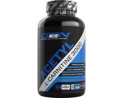 Acetyl L-Carnitine 3000 - 250 Capsules - 3000 mg per dosering - extra sterk - 100% acetyl L-carnitine - sterke L-carnitine vorm - laboratoriumgeteste kwaliteit - vegan - German Elite Nutrition