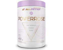 Alldeynn | Powerrose | Smaak: Bubble gum | 450 gram | Pre work-out | vrouwen | supplement | kan helpen met energy | focus, kracht | snel herstel, Uithoudingsvermogen | betere prestaties | betere doorbloeding | tegen Melkzuur | harder trainen, sterker