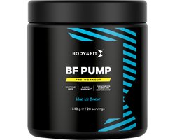 Body & Fit BF Pump Preworkout - Pre Workout Zonder Caffeine - Creatine - Bèta Alanine - Blue Ice