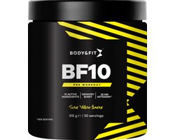 Body & Fit BF10 Pre Workout - Sour Yellow - Pre-Workout met Cafeïne - AstraGin® - 30 servings (315 gram)