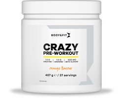 Body & Fit Crazy Pre-Workout - Sinaasappel smaak - Pre Workout - 407 gram (37 doseringen)