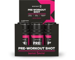 Body & Fit - Pre-workout Shot - Pre workout met Cafeïne & Beta-Alanine - Berries - 12 pack