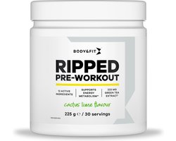 Body & Fit Ripped Pre Workout - Cactus & Limoen Pre-Workout Poeder - 30 doseringen (225 gram)