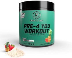 Body4You | Pre-workout | Extra energie - 350 gram - 20-30 servings - Strawberry Pineapple