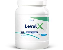 Bodystore - Level X Pre Workout - Beta-Alanine, Arganine AKG, L-Citrulline Hcl, Taurine & Cafeïne - Overtref jezelf met Level X! - Fruit Punch - 500 Gram