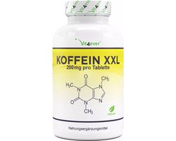 Cafeïne Pillen | 250 mg | 500 Caffeine tabletten | Laboratoriumgetest (gehalte aan werkzame stoffen + zuiverheid) | Zónder ongewenste toevoegingen | Hóge dosering | Veganistisch | Premium kwaliteit | Vit4ever