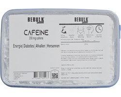 Cafeine Poeder - BeBulk Nutrition 500g Neutraal