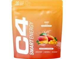 Cellucor C4 Smart Energy Powder Pre Workout - Sportdrank Mango - Energy Drink - 20 Sachets Energie Drank