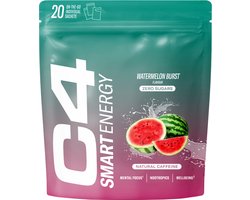 Cellucor C4 Smart Energy Powder Pre Workout - Sportdrank Watermeloen - Energy Drink - 20 Sachets Energie Drank