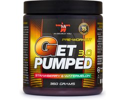 Get Pumped 3.0 Pre-Workout (Strawberry/Watermelon - 360 gram) - M Double You - Arginine - Beta-Alanine - Creatine - Citrulline - Taurine - 30 servings