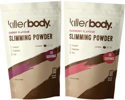 Killerbody Slimming Powder Voordeelpakket - Cherry & Raspberry - 2x 200 gr