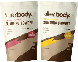 Killerbody Slimming Powder Voordeelpakket - Raspberry & Tropical - 2x 200 gr