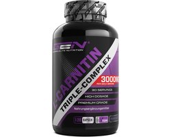 L-Carnitine Triple Complex - 3000 mg per dagelijkse portie - Premium: Complex van Acetyl-l-carnitine, L-Carnitine Tartraat & Carnitine Fumaraat - 120 Capsules - Hoge Dosis - Veganistisch