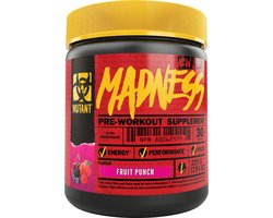 Mutant Madness Pre workout - 30 servings - Fruit Punch