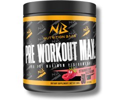 Nutrition Baas - Pre Workout Voor Mannen en Vrouwen - Aardbei & Framboos - 30 Servings - 300G